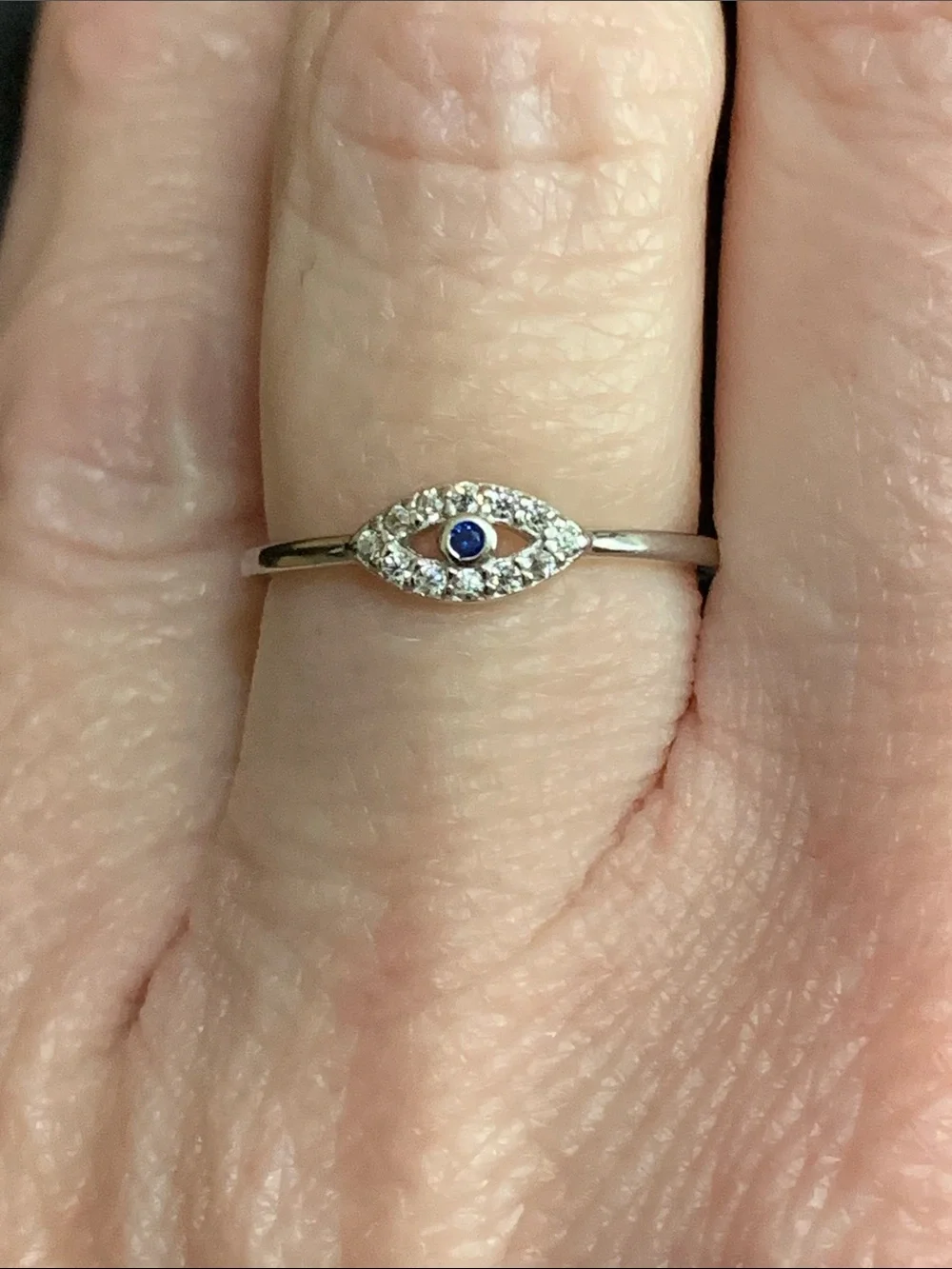 925 silver evil eye ring size 5